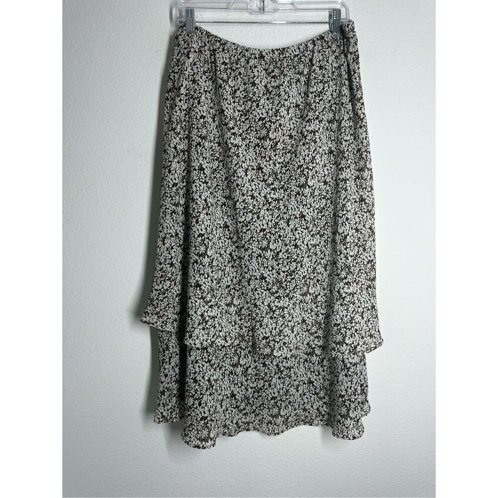 Vintage KSL Women’s Bohemian Chiffon Pull On Layered Skirt Lined Size 22W